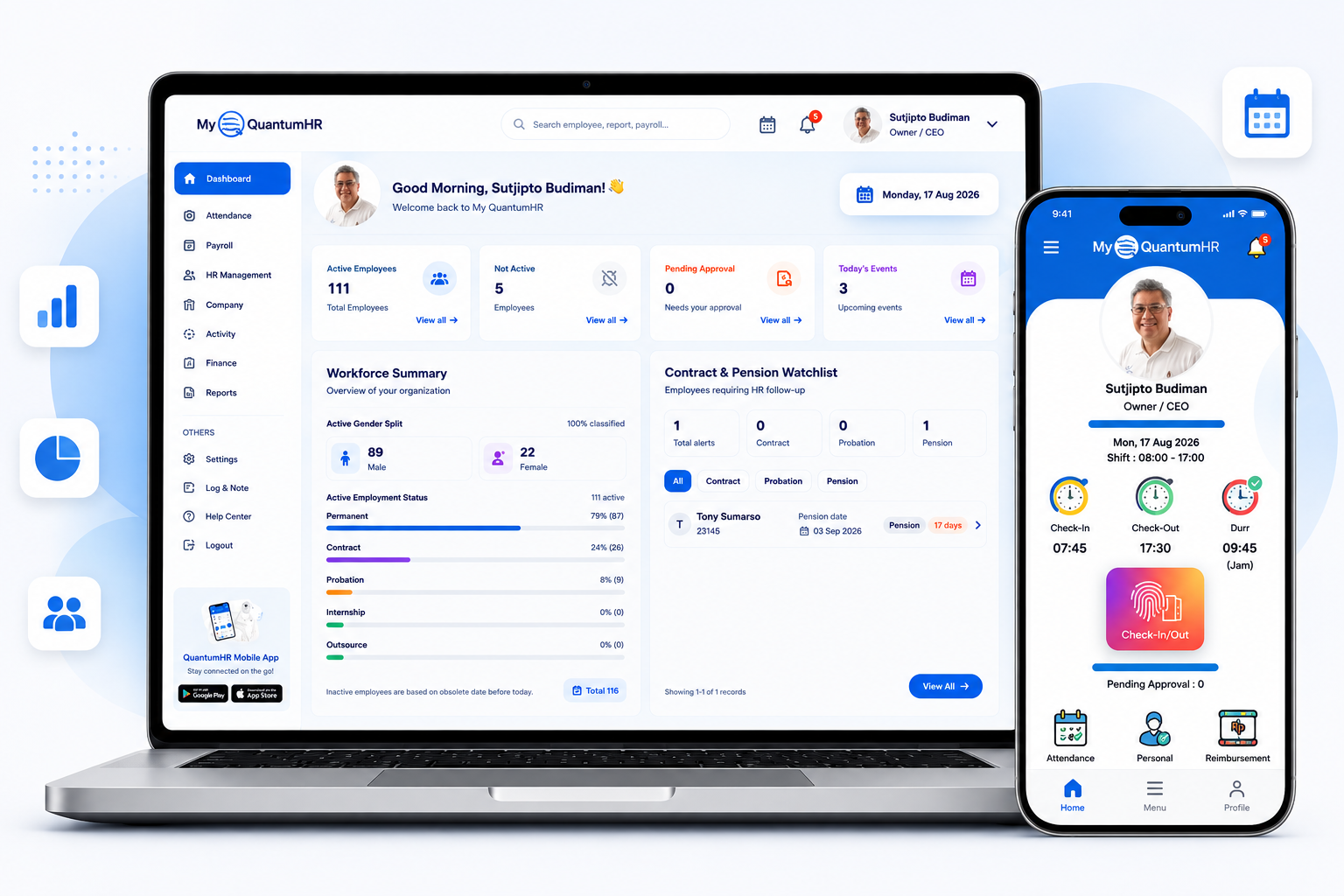 MyQuantumHR Cloud HRIS Platform Banner